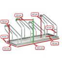 Stojan na jízdní kola 1+1 ZDARMA, 4 stání