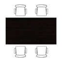 Stół do jadalni 1200 x 800 mm, nogi szare, wenge