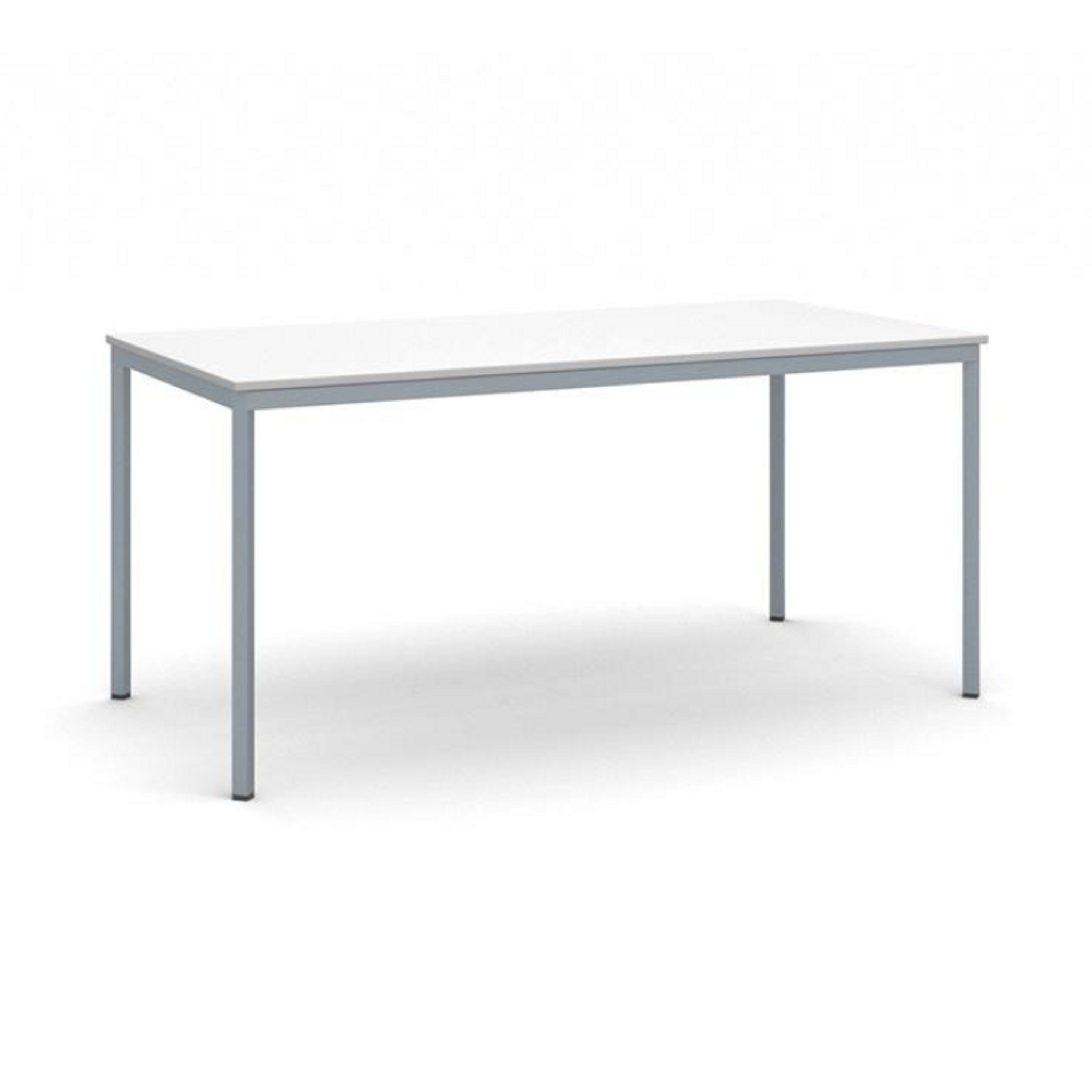Stół do jadalni, 1600 x 800 mm, podstawa ciemnoszara, biały
