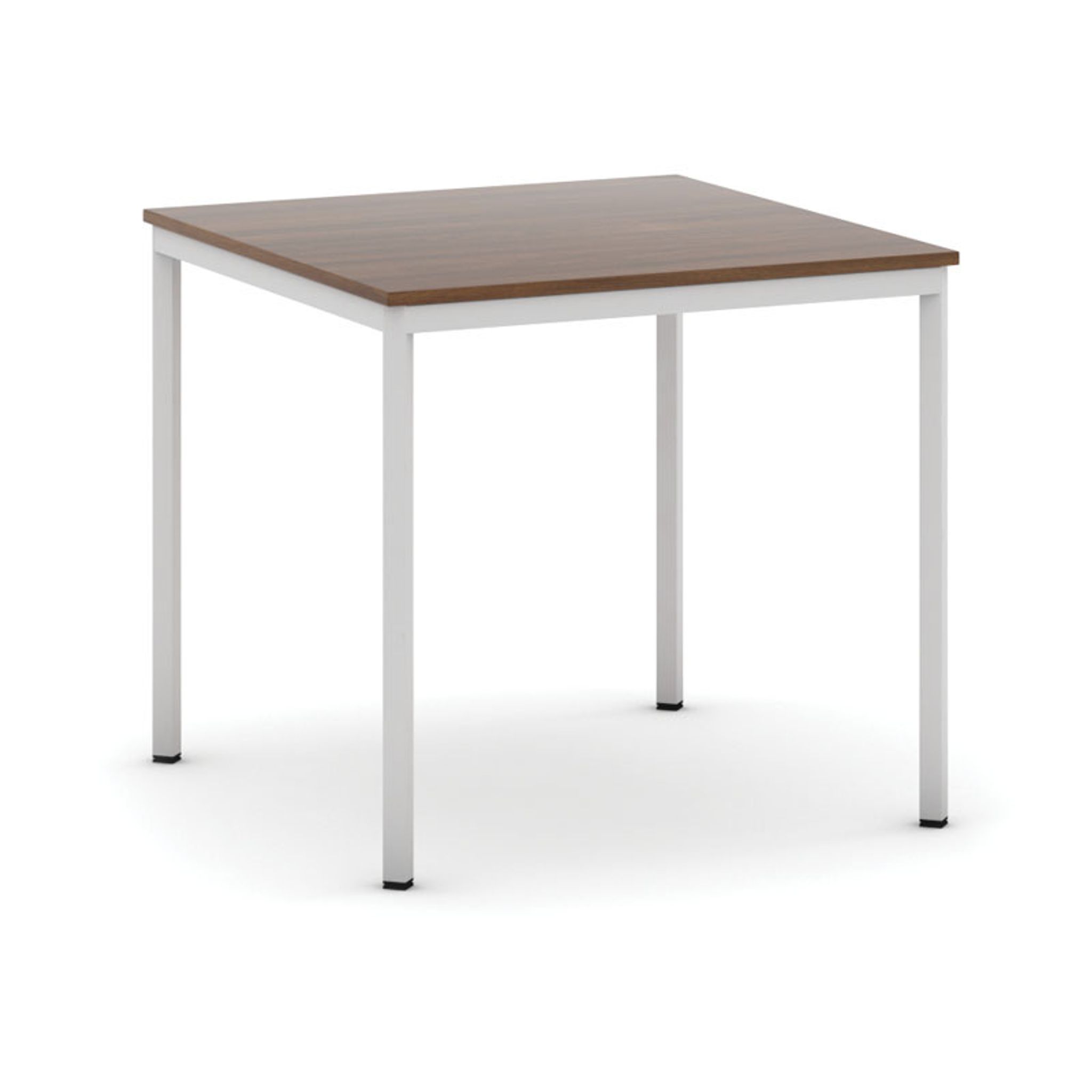 Stół do jadalni 800 x 800 mm, nogi szare, orzech