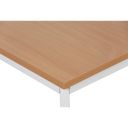 Stół do jadalni i stołówki, 1200 x 800 mm, szara konstrukcja, buk