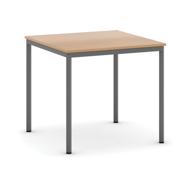 Stół do jadalni i stołówki, ciemnoszara konstrukcja, 800x800 mm