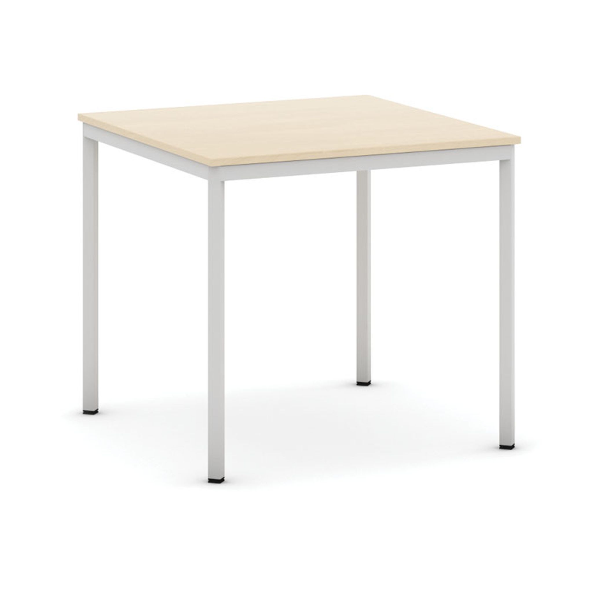 Stół do jadalni i stołówki, 800 x 800 mm, szara konstrukcja, brzoza