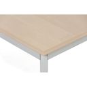 Stół do jadalni TRIVIA, 800 x 800 mm, szara konstrukcja, brzoza