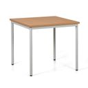 Stół do jadalni TRIVIA, 800 x 800 mm, szara konstrukcja, buk