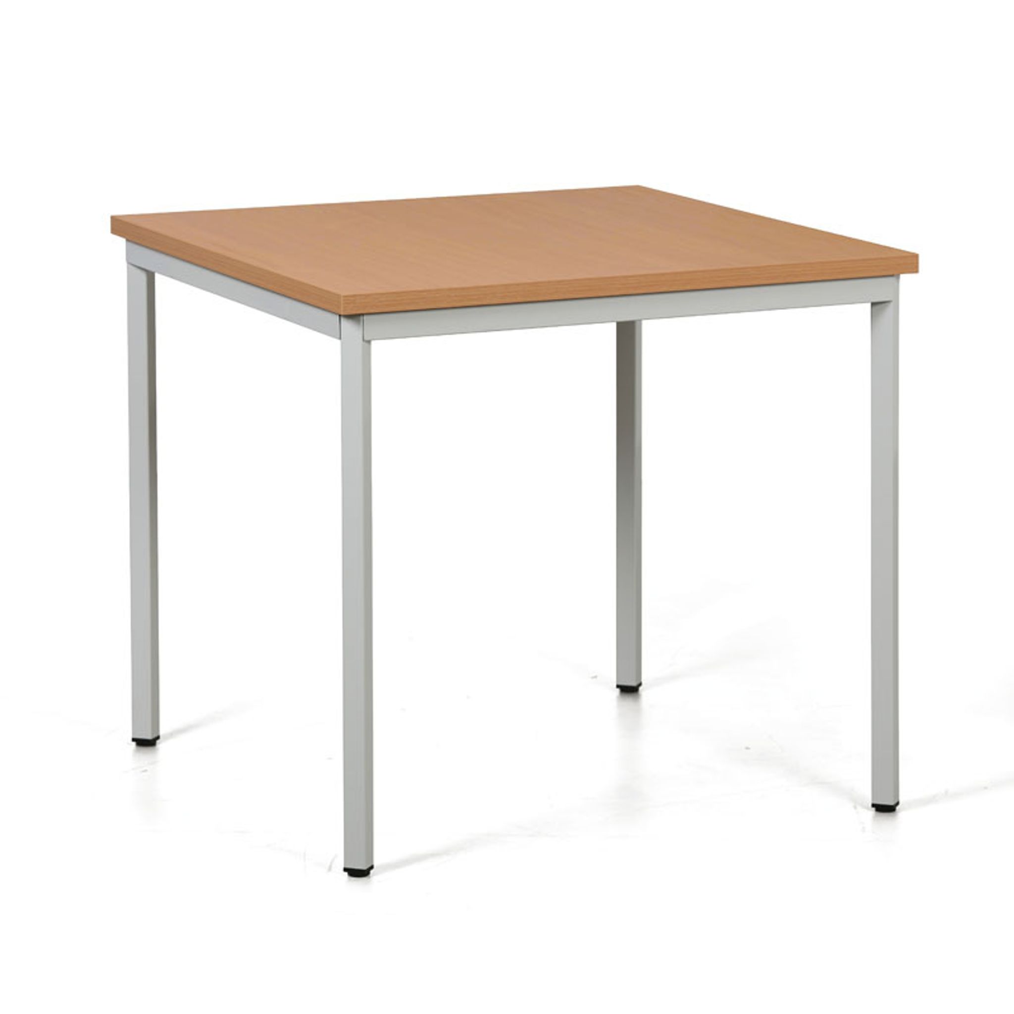 Stół do jadalni TRIVIA, 800 x 800 mm, szara konstrukcja, buk