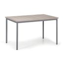 Stół do jadalni TRIVIA, ciemnoszara konstrukcja, 1200 x 800 mm, dąb naturalny