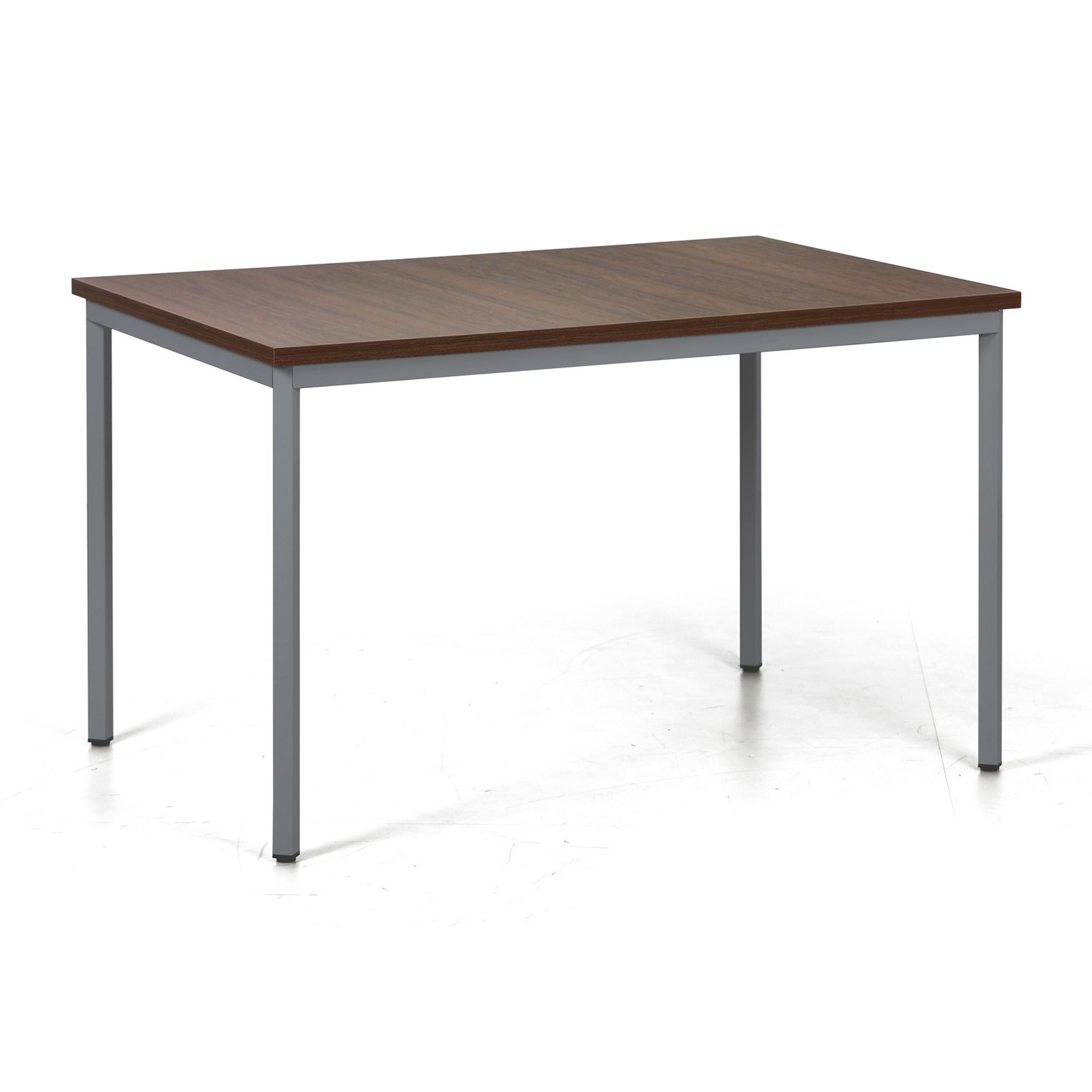 Stół do jadalni TRIVIA, ciemnoszara konstrukcja, 1200 x 800 mm, orzech