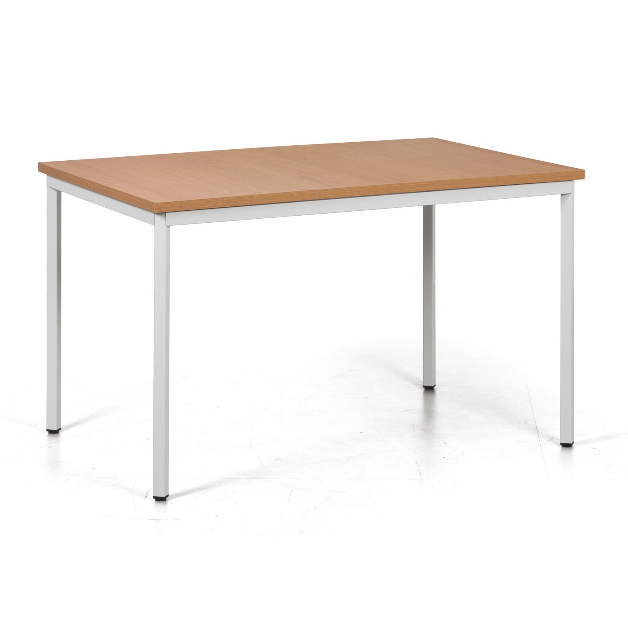 Stół do jadalni TRIVIA, szara konstrukcja, 1200 x 800 mm, buk