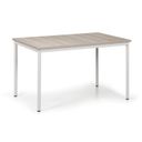 Stół do jadalni TRIVIA, szara konstrukcja, 1200 x 800 mm, dąb naturalny