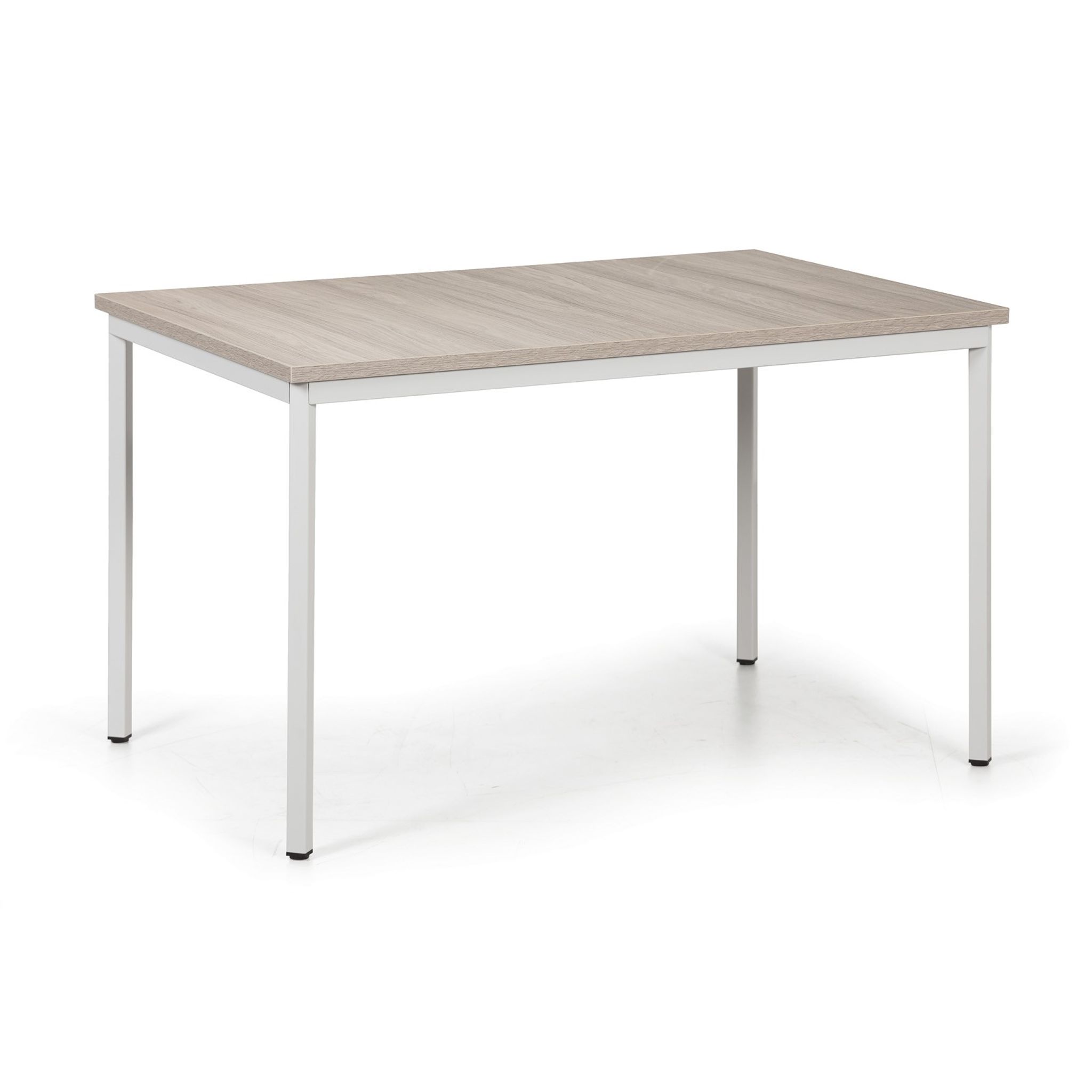Stół do jadalni TRIVIA, szara konstrukcja, 1200 x 800 mm, dąb naturalny