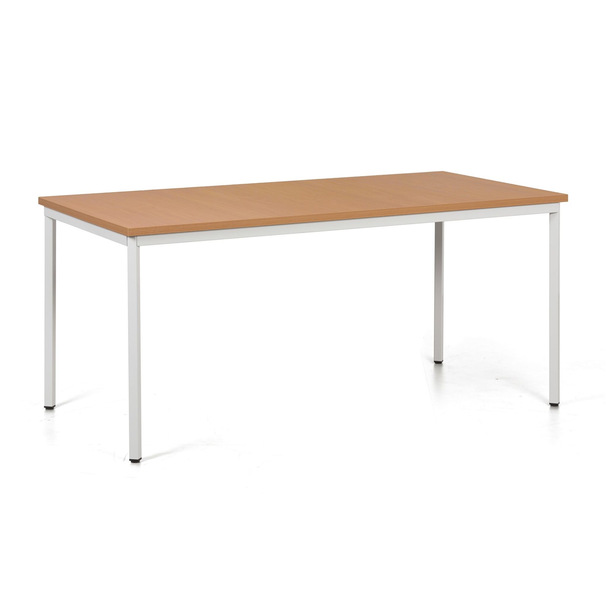 Stół do jadalni TRIVIA, szara konstrukcja, 1600 x 800 mm, buk