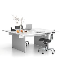 Stôl double SOLID, 180x165 cm, biela