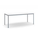 Stôl jedálenský, 1800 x 800 mm, doska biela, podnož tmavo sivá