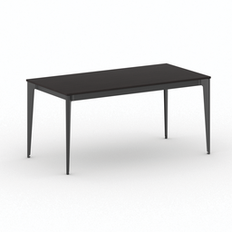 Stół konferencyjny do biura PRIMO ACTION, 160x80 cm, czarna podstawa, wenge