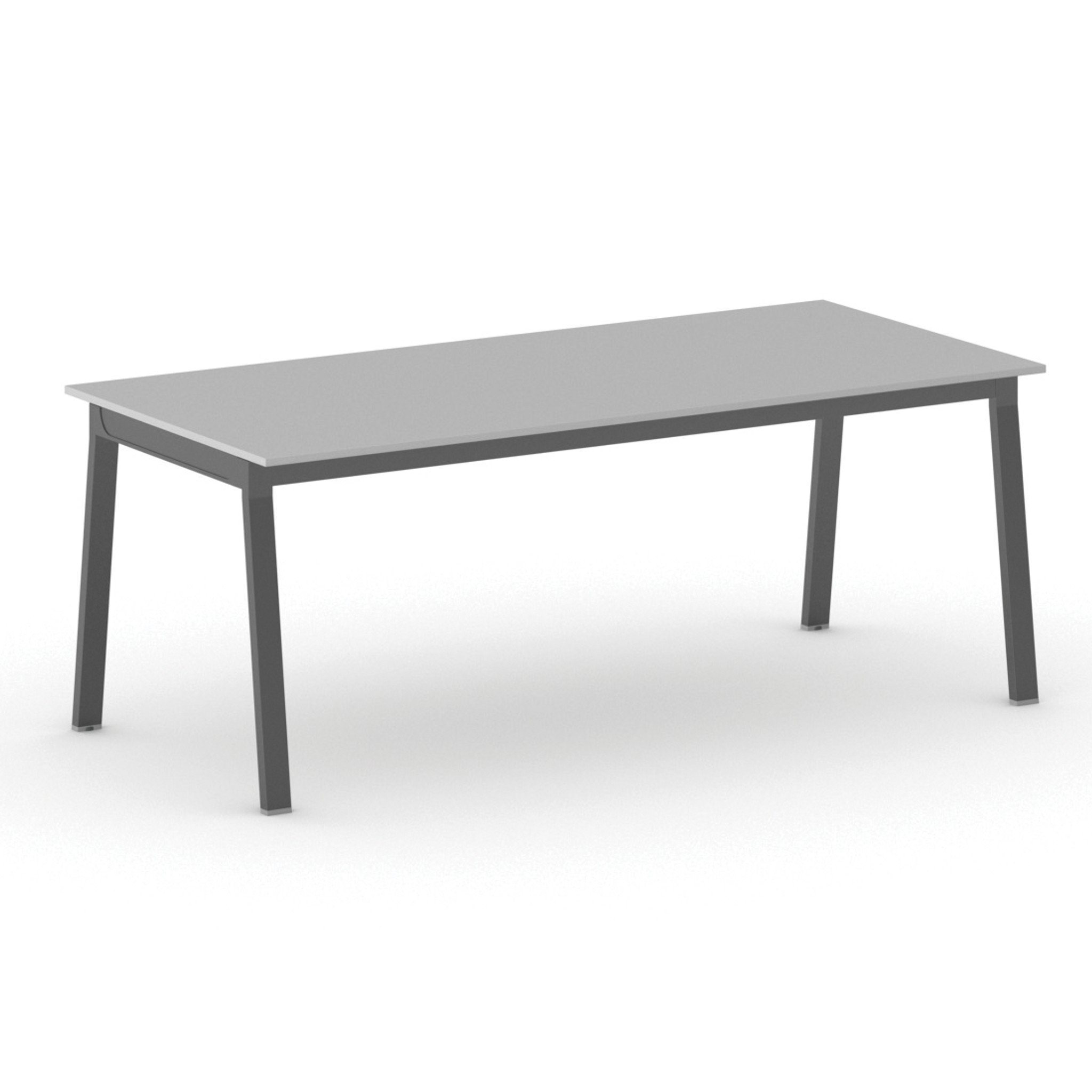 Stół PRIMO BASIC z czarnym stelażem, 2000 x 900 x 750 mm, szary