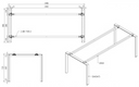 Stół PRIMO INFINITY 2000 x 900 x 750, dąb naturalny + 2x port blatowy TYP I, srebrny