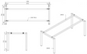 Stół PRIMO SQUARE 1800 x 800 x 750, buk + port blatowy TYP III, srebrny