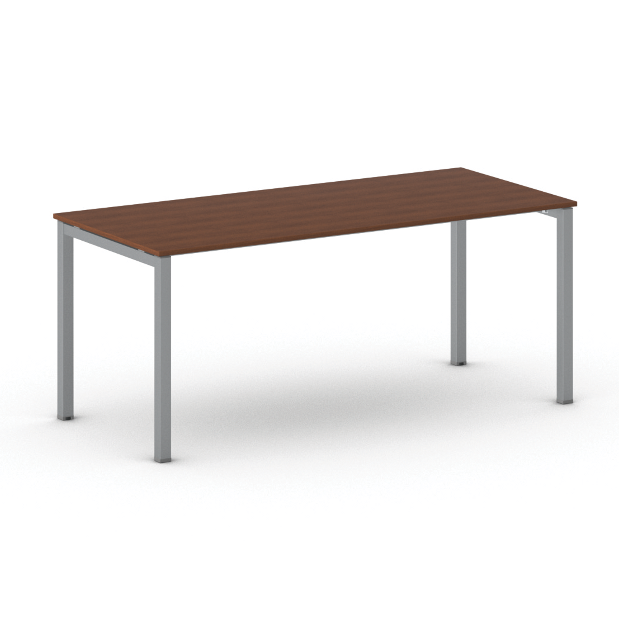 Stôl PRIMO SQUARE so sivostriebornou podnožou 1800 x 800 x 750 mm, čerešňa