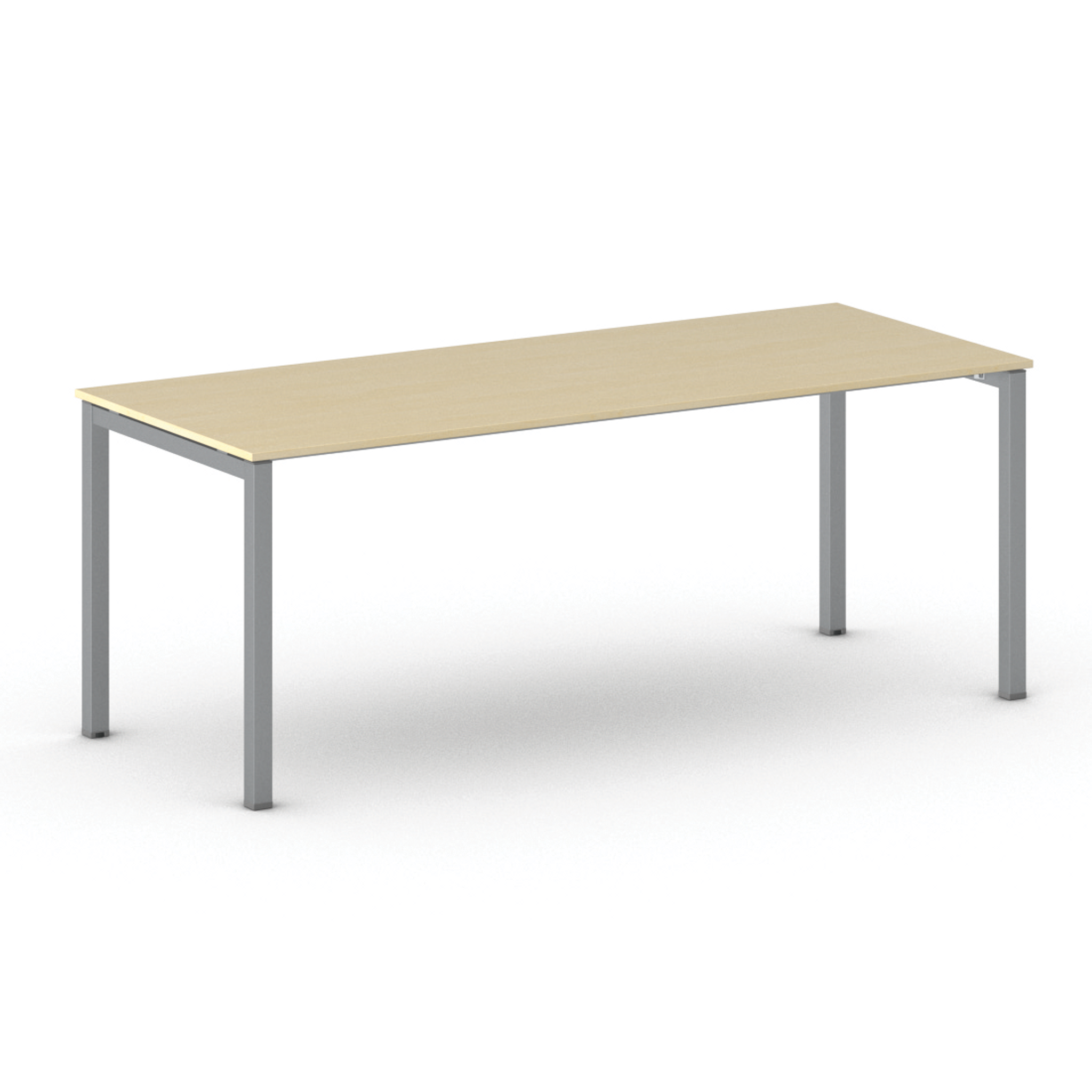 Stôl PRIMO SQUARE so sivostriebornou podnožou, 2000 x 800 x 750 mm