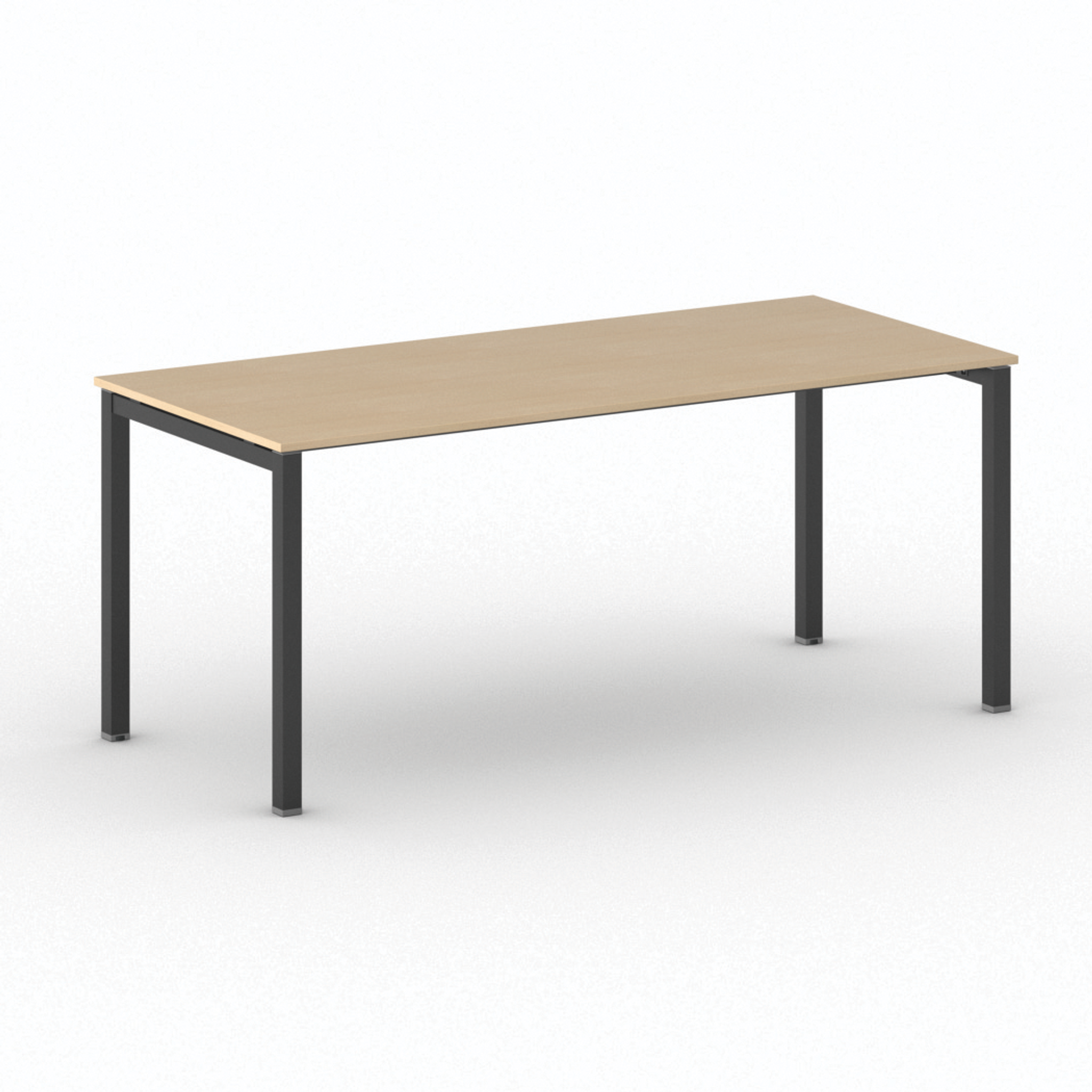 Stôl Square s čiernou podnožou 1800 x 800 x 750 mm, buk
