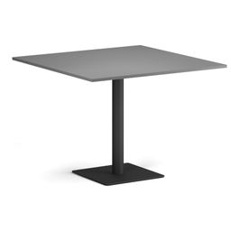 Stolik kawowy ENZO, 100x100 cm, czarna podstawa, grafit