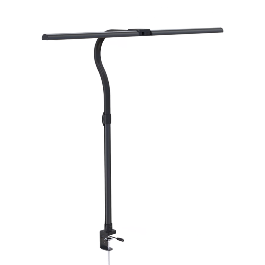 Fotografia produktu: Stolná LED lampa ALVARO, svorka, diaľkový ovládač