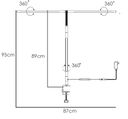 Stolná LED lampa NOX s RGBW efektmi, svorka, diaľkový ovládač