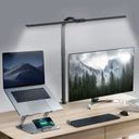 Stolní LED lampa FILO, svěrka, USB, dálkový ovladač