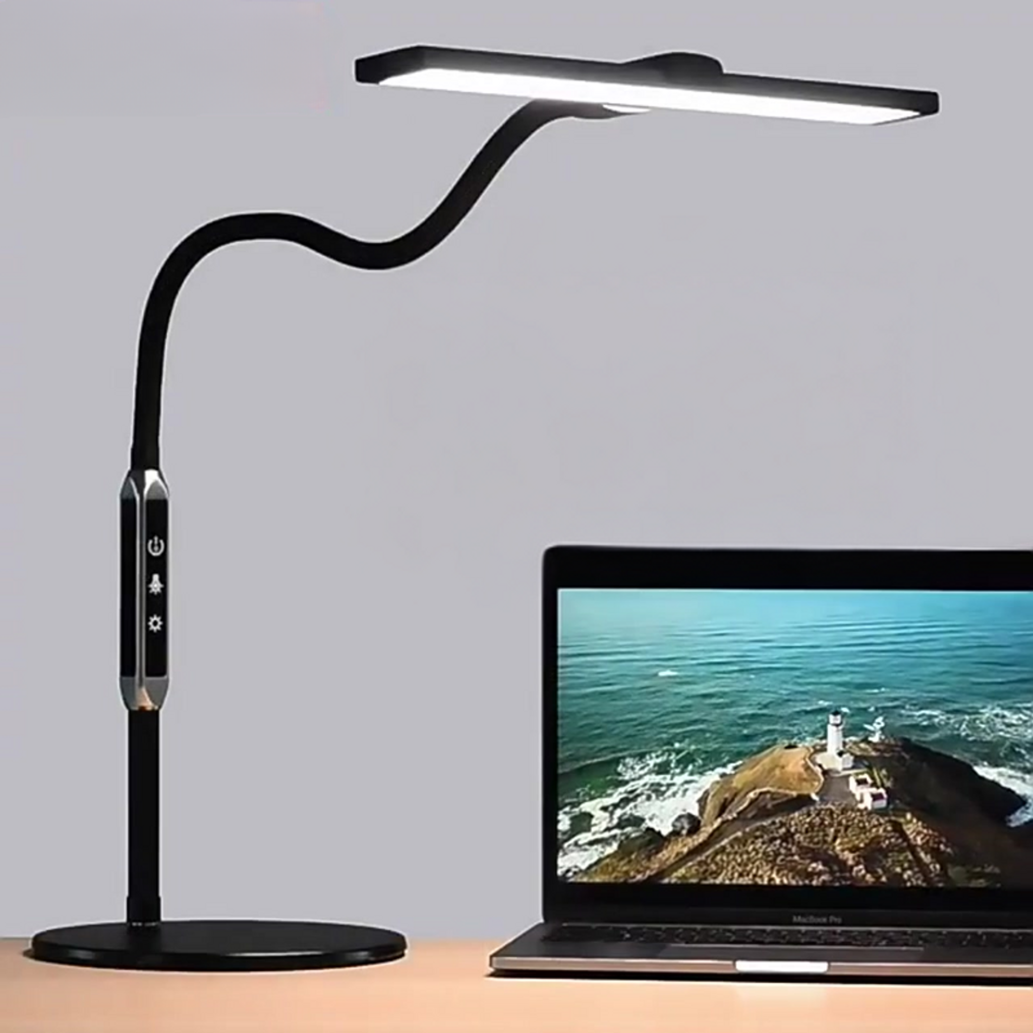 Stolní LED lampa LUCIO, základna, dálkový ovladač