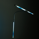 Stolní LED lampa NOX s RGBW efekty, svěrka, dálkový ovladač