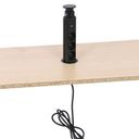 Stolní vysouvací zásuvka, 3× 230 V, USB-A, USB-C, černá