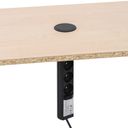 Stolní vysouvací zásuvka, 3× 230 V, USB-A, USB-C, černá