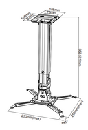 Stropný držiak na projektor HS-PDS58-60