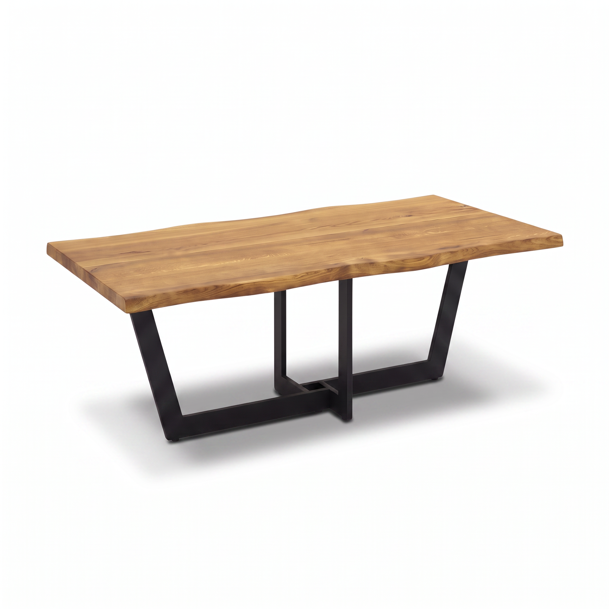 Stůl HERTZ, 2000 x 1000 mm, dub masiv s nepravidelnou hranou