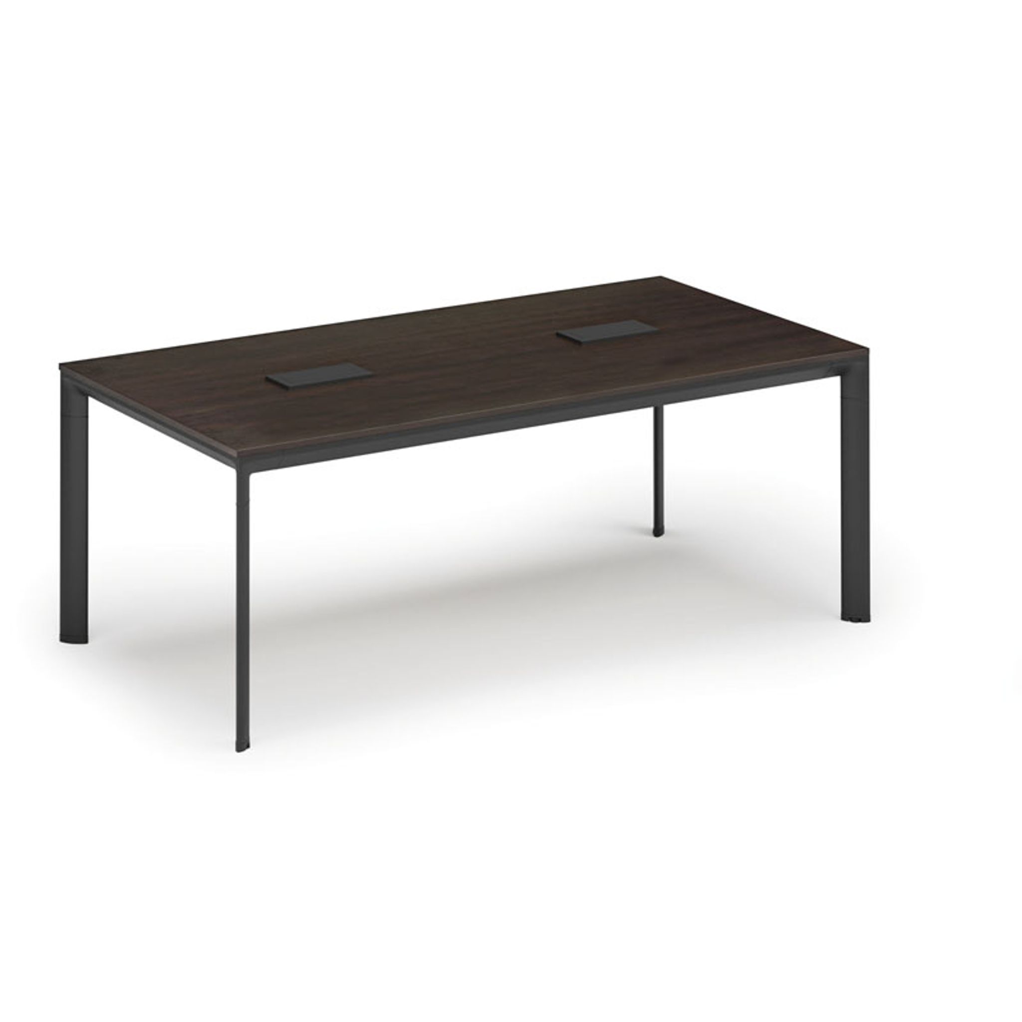 Stůl INVITATION 2000 x 1000 x 740, wenge + 2x stolní zásuvka TYP II, černá
