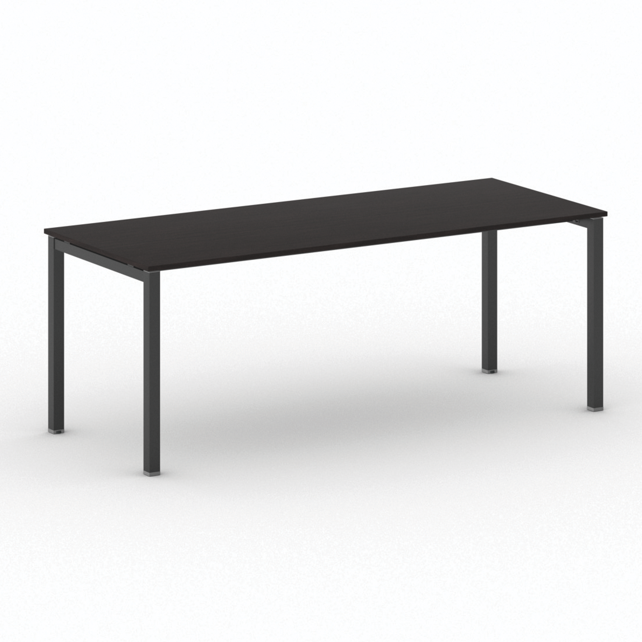 Stůl Square s černou podnoží 2000 x 800 x 750 mm, wenge