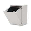 Súprava 4 plastových košov na triedený odpad, 20 L, 340 x 290 x 470 mm