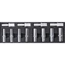 Súprava Gola hlavíc 12 ks, predĺžené, šesťhran - vložka do zásuvky G2/G6, 40 x 140 x 410 mm, chróm vanádium