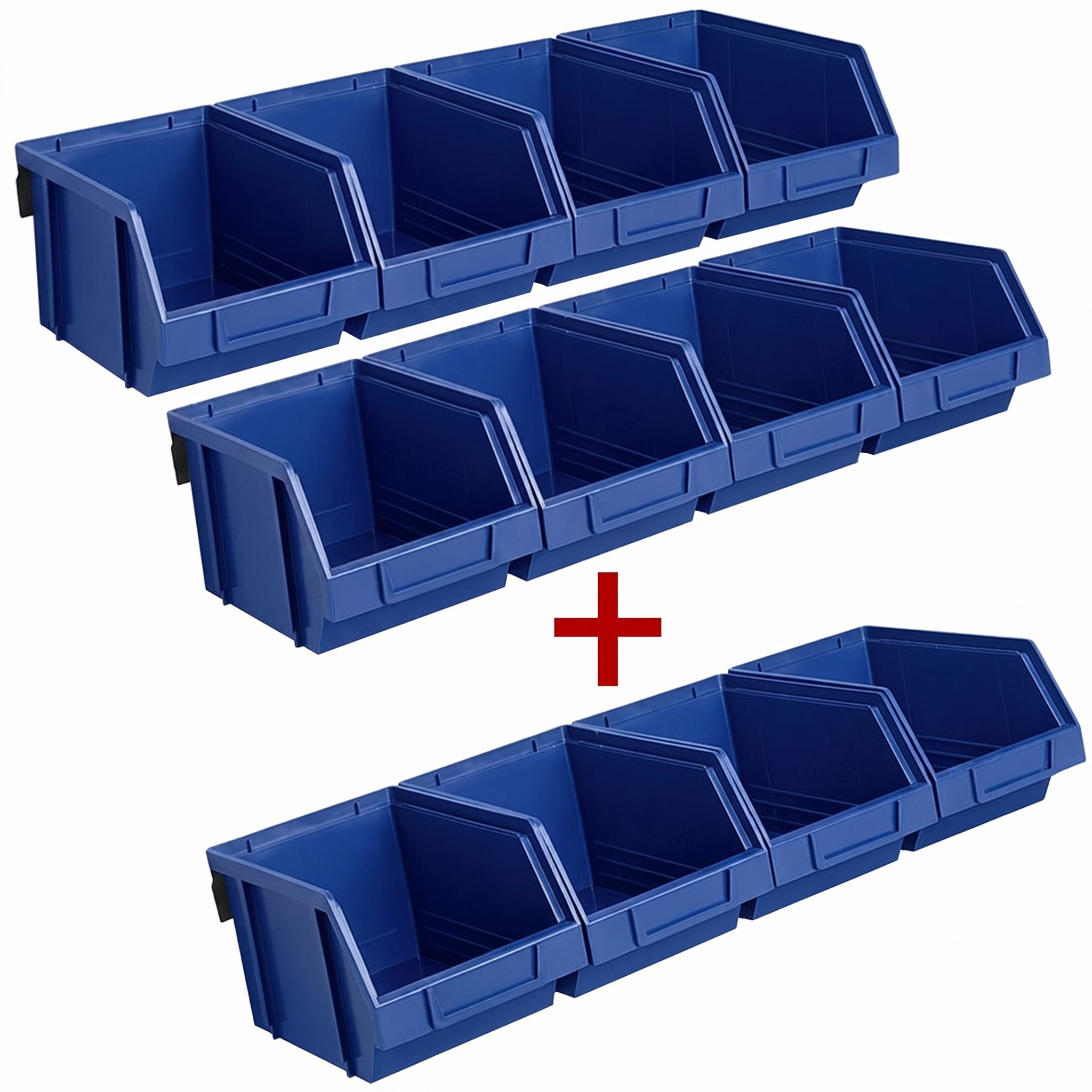Súprava lišty s boxami 2+1 ZADARMO, veľké boxy, modrá