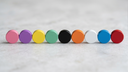 Súprava magnetov pre popisovacie tabule, priemer 30 mm, mix farieb, 50 ks