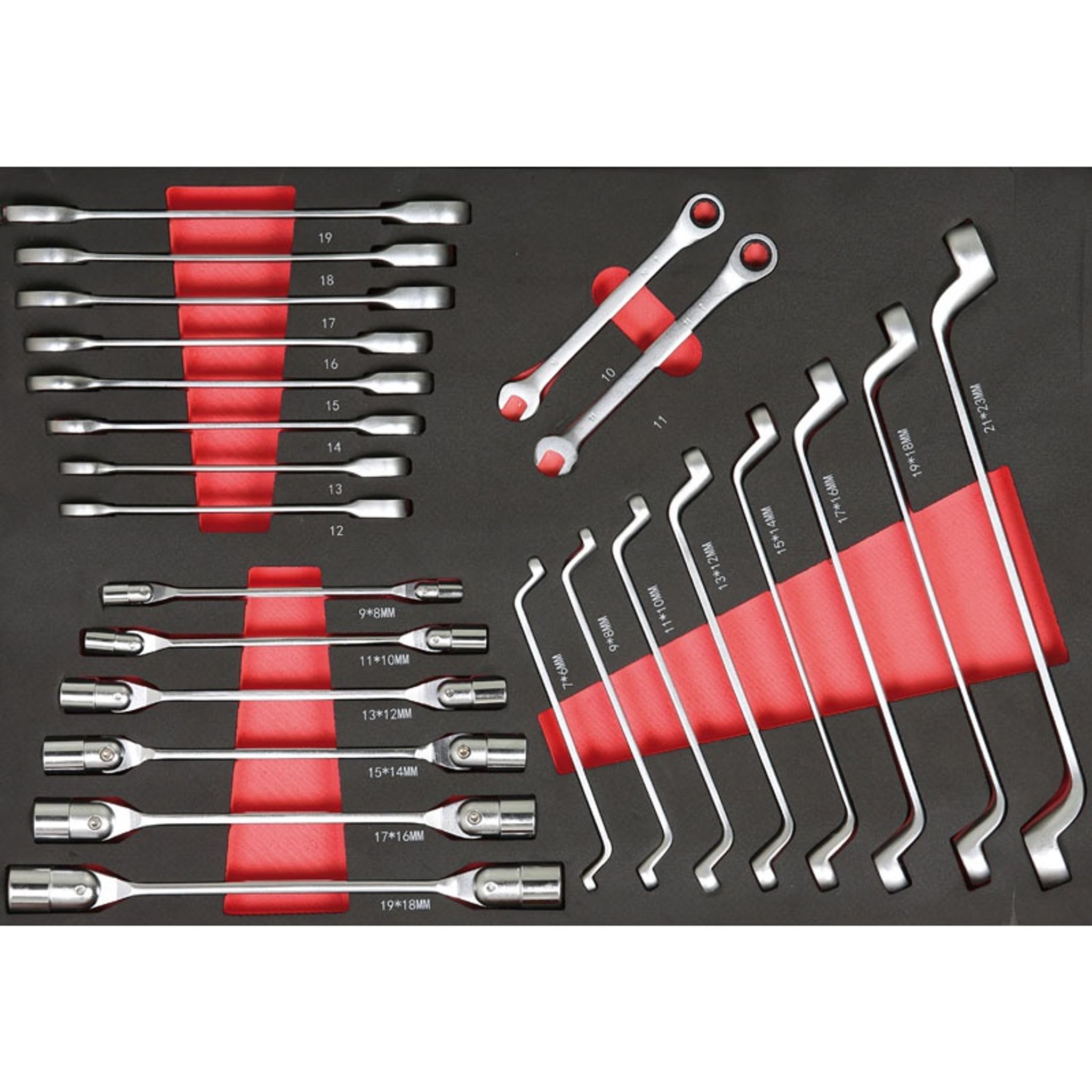 Súprava náradia pre vozíky G2, chróm vanádium, 24 ks