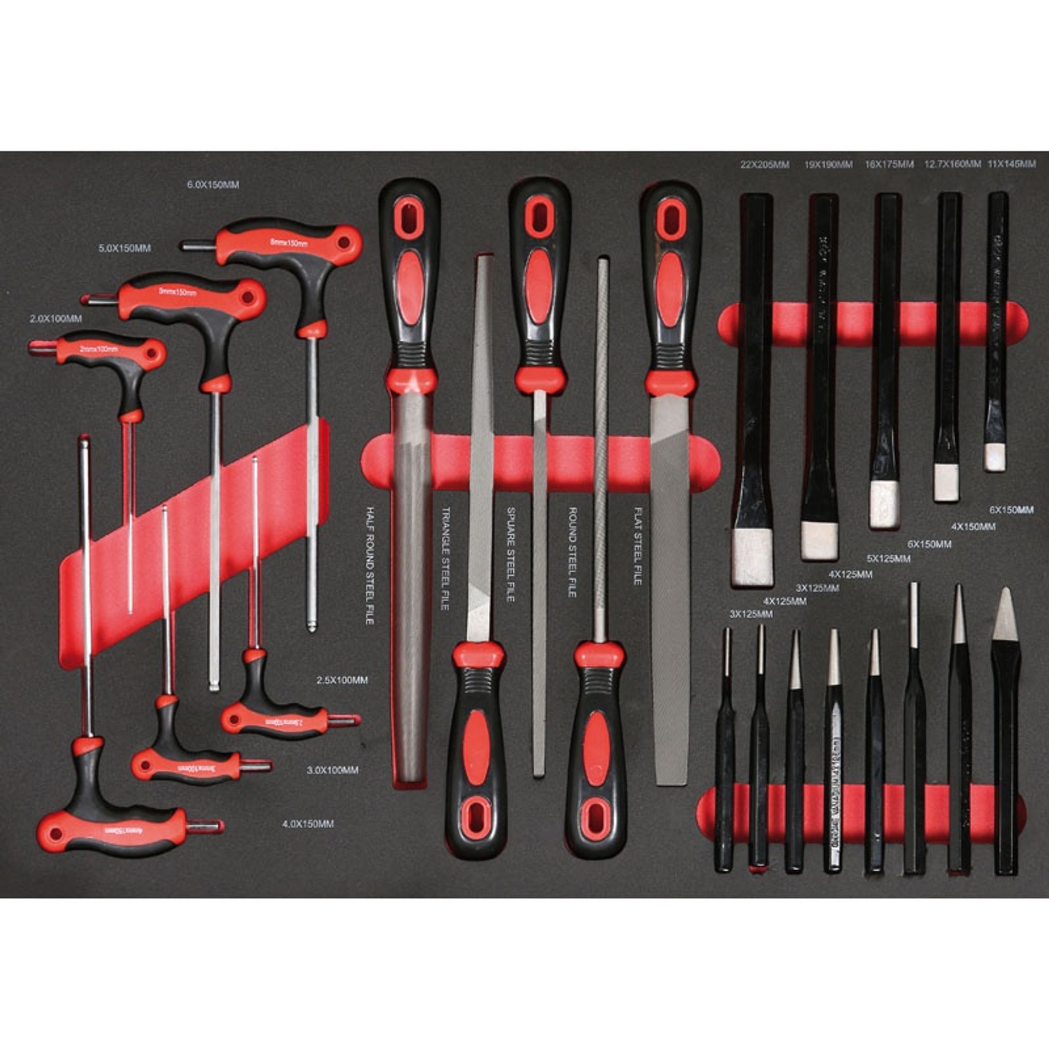 Súprava náradia pre vozíky G2, chróm vanádium, 25 ks