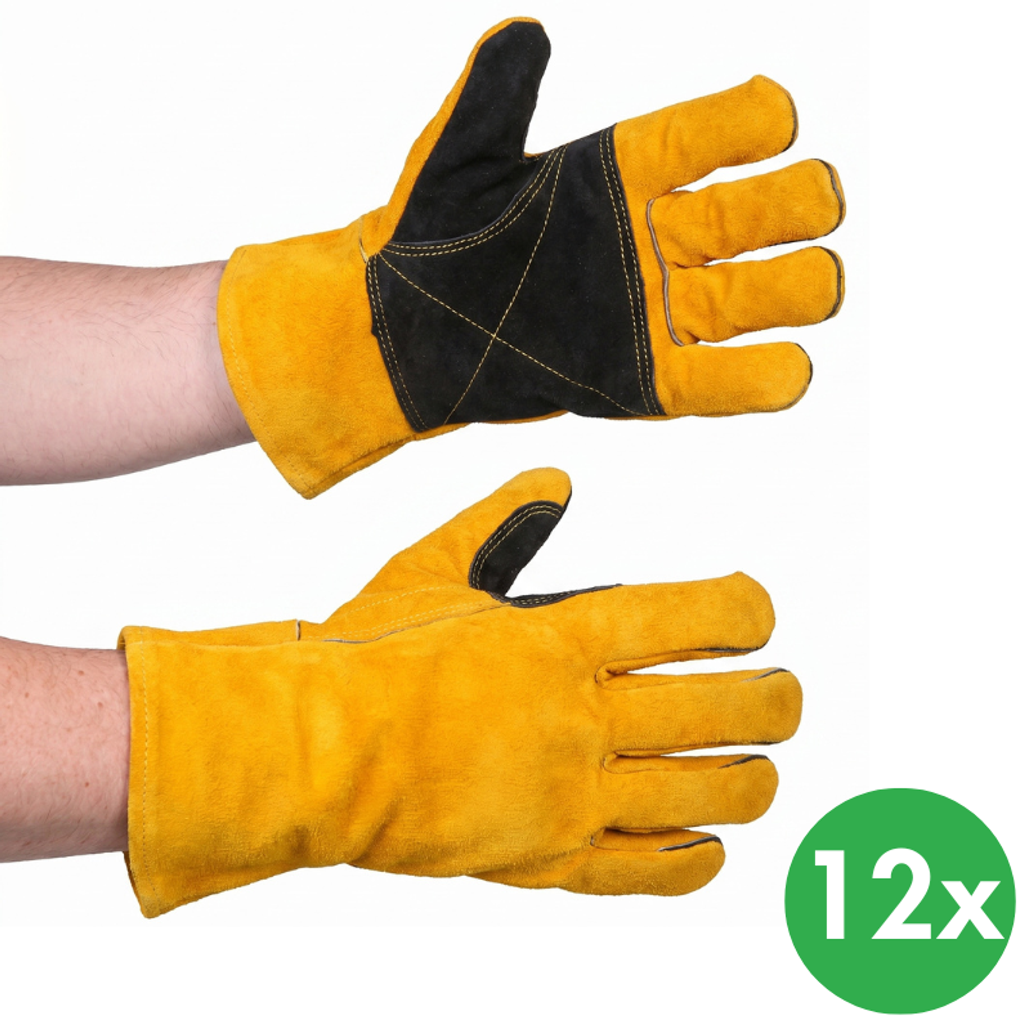 Svářečské rukavice Industrial, 35 cm, balení 12 párů