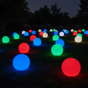 Svítící LED koule 30 cm – 6 RGB + 3 bílé