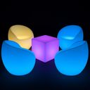 Svítící LED koule 50 cm – 18 RGB + 12 bílé