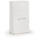 Szafa biurowa kombinowana PRIMO WHITE, drzwi na 2 poziomach, 800 x 420 x 1434 mm, biały