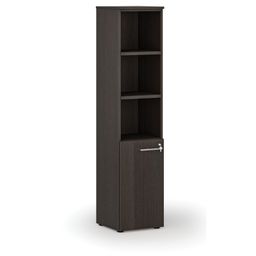 Szafa biurowa kombinowana PRIMO WOOD, drzwi na 2 poziomach, 400 x 420 x 1781 mm, wenge