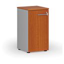 Szafa biurowa niska z drzwiami PRIMO GRAY, 400 x 420 x 740 mm, szary/wiśnia