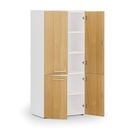 Szafa biurowa pół-drzwi PRIMO WHITE, 1781 x 800 x 500 mm, biały/buk